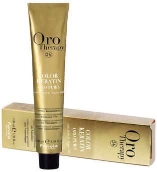 Fanola Farbveränderung Haarfarbe und Haartönung Oro Therapy Oro Puro Color Keratin Nr. 6,1 Dunkelblond Asch 100 ml