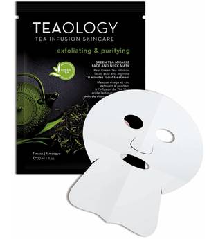 TEAOLOGY Masks Green Tea Miracle Face And Neck Mask 30 ml Gesichtsmaske