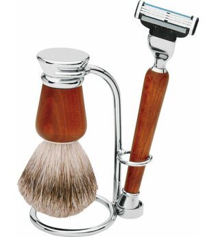 Erbe Shaving Shop Rasierset dreiteilig, Palisanderholz, Gillette Mach 3