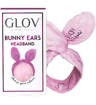 GLOV® Pink Bunny Ears Hair Protecting Headband and Hair Tie Set