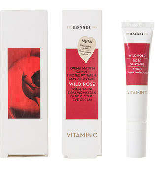 Korres natural products Wild Rose Augencreme für strahlenden Teint bei ersten Falten und Augenringen