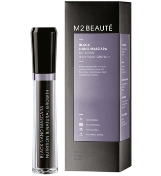 m2 Beauté - Black Nano Mascara Nutrition & Natural Growth - Mascara - 6 Ml - Black