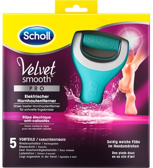 Scholl Wiederaufladbarer Hornhautentferner für Trocken-/Nassgebrauc »Velvet Smooth Wet&Dry Pedi«, grün, türkis