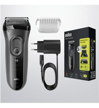 Braun Elektrorasierer Series 3 3000BT, Aufsätze: 5, Langhaartrimmer, Shave&Style 3-in-1