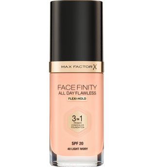 Max Factor Make-Up Gesicht All Day Flawless 3 in 1 Foundation Nr. 40 Light Ivory 30 ml