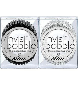 invisibobble Spiral-Haargummi »SLIM«, Set, 6-tlg., True Black & Chrome Sweet Chrome