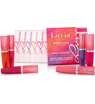 Luvia Cosmetics Lipgloss »Senaya Criminal Colors«, 6-tlg., rot, 6-tlg. Set, pink,violett,orange,himbeere