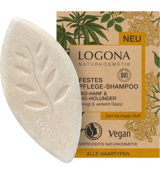 Logona Shampoo Festes Pflegeshampoo - Hanf & Holunder 60g Haarseife 60.0 g