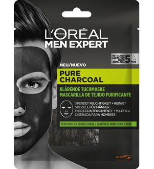 L'ORÉAL PARIS MEN EXPERT Gesichtsmaske »Pure Charcoal Tiefenreinigende Tonerde«, beseitigt Hautunreinheiten & klärt das Hautbild