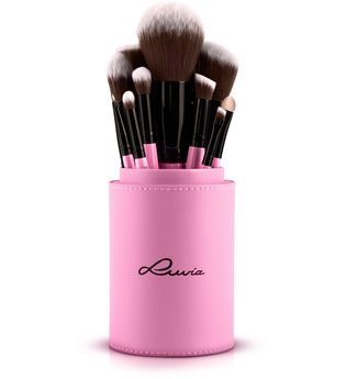 Luvia Cosmetics Kosmetikpinsel-Set »Sweet Tube«, 15 tlg., vegan, schwarz, Pink/Schwarz