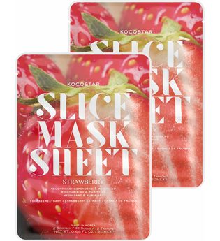 KOCOSTAR Gesichtsmasken-Set »Slice Mask Sheet Strawberry« Set, 2-tlg., feuchtigkeitsspendend und reinigend