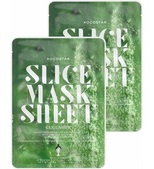 KOCOSTAR Gesichtsmasken-Set »Slice Mask Sheet Cucumber«, 2-tlg., feuchtigkeitsspend und beruhigend