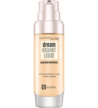 Maybelline Dream Radiant Liquid Hydrating Foundation with Hyaluronic Acid and Collagen 30ml (Various Shades) - 010 Ivory