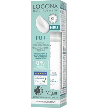 Logona Pur Extra beruhigendes Feuchtigkeits-Serum mit Probiotika & natürlichem Hyaluron Feuchtigkeitsserum 30.0 ml