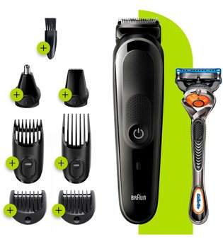 Braun Multifunktionstrimmer 8-in-1 Multi-Grooming-Kit 5 MGK5260, Gesichtshaartrimmer, Barttrimmer und Haarschneider für Herre