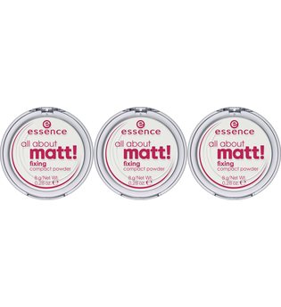 Essence Puder »all about matt! fixing compact powder«, 3-tlg.