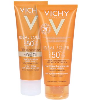 Vichy Ideal Soleil Anti-Pigmentflecken Sonnenpflege für das Gesicht LSF 50+ + gratis VICHY Idéal Soleil SPF 50 - 100 ml 50 Milliliter