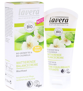 Lavera Gesichtspflege Faces Tagespflege Bio-Grüner Tee & Bio-Calendula Mattierende Balancecreme 50 ml