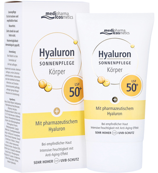 medipharma Cosmetics HYALURON SONNENPFLEGE Körper Creme LSF 50+ Sonnencreme 0.15 l