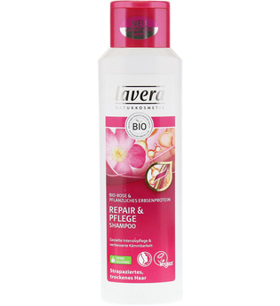 Lavera Haarpflege Shampoo Bio-Rose & Pflanzliches Erbsenprotein Repair & Pflege Shampoo 250 ml