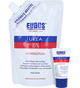 Eubos Trockene HAUT Urea 10% Körperlotion + gratis Eubos Handcreme 5% Urea 25 ml 400 Milliliter