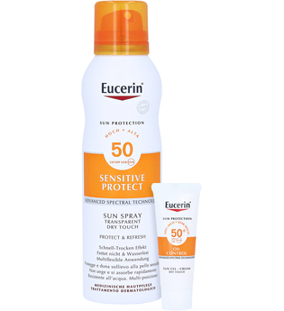 Eucerin Produkte Eucerin Sensitive Protect Sun Spray Transparent Dry Touch LSF 50,200ml Sonnencreme 200.0 ml