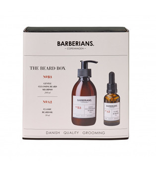 Barberians Giftbox Beard Box - Cleansing Beard Shampoo, Beard Oil Pflegeset