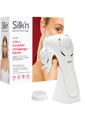 Silk'n Elektrische Gesichtsreinigungsbürste » Fresh«, mit integriertem Lotionsspender, weiß, weiß/ Chrom
