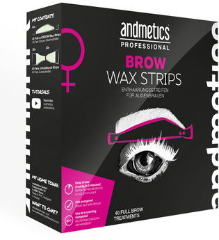 Andmetics andmetics Brow Wax Strips Women Professional 40 Stück Enthaarungstools 40.0 pieces