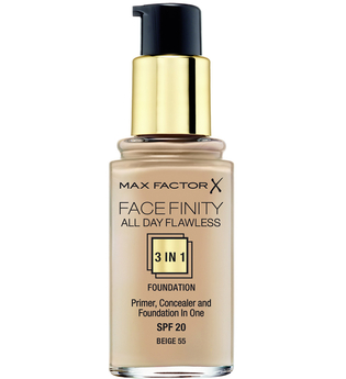 Max Factor Face Finity All Day Flawless 3 in 1 Foundation 30ml 55 Beige (Medium, Warm)