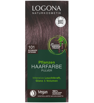 Logona Pflanzen-Haarfarbe Pulver 101 schwarz intense 100 Gramm