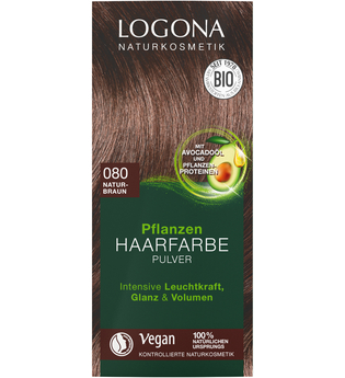 Logona Pflanzen-Haarfarbe Pulver 080 naturbraun 100 Gramm