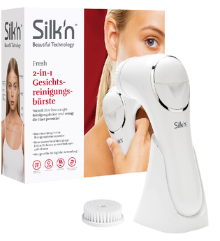 Silk'n Elektrische Gesichtsreinigungsbürste » Fresh«, mit integriertem Lotionsspender, weiß, weiß/ Chrom
