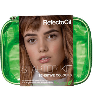 RefectoCil Augen Augenbrauen Sensitive Starter Kit 3 Sensitive Farben + Sensitive Entwicklergel + Sensitive Tint Remover + Artist Palette + Silicne Pads & Sensitive Colour Chart Folder 1 Stk.