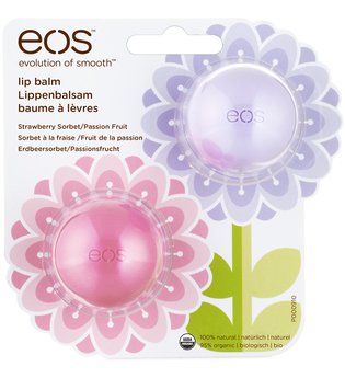 eos - Lippenpflege - Spring 2016 - 2-Pack - Strawberry Sorbet - Passion Fruit