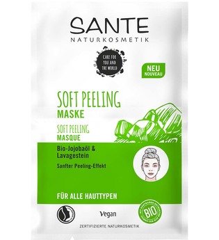 Sante Soft Peeling Maske Bio-Jojobaöl & Lavagestein Gesichtskur 8.0 ml