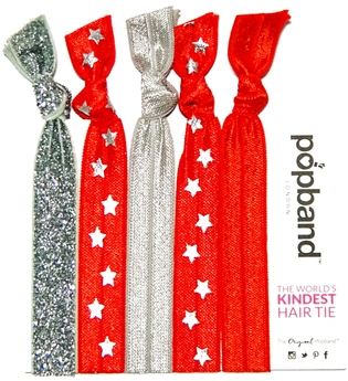 Popband London Popband All Star Red-Silver Haarband 1.0 pieces