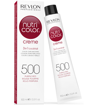 Revlon Professional Nutri Color Creme 500 Purpurrot Intensives Pink für Strähnen oder kühle Rottöne, Tube 100 ml