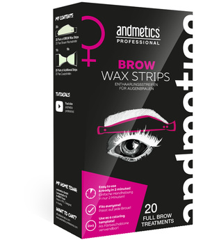 Andmetics andmetics Brow Wax Strips Women Professional 20 Stück Enthaarungstools 20.0 pieces