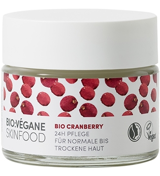 Bio:Végane Skinfood Bio Cranberry 24h Pflege für normale bis trockene Haut 50 ml Gesichtscreme