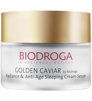 Biodroga Anti-Aging Pflege Golden Caviar Radiance & Anti-Age Sleeping Cream-Serum 50 ml