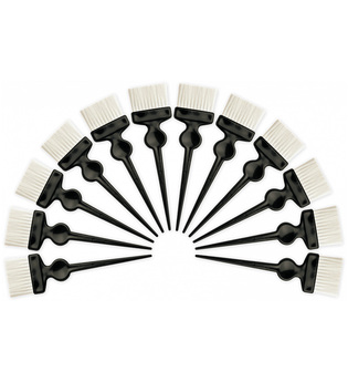 Termix Soft White Fiber schwarz groß Färbepinsel 12er-Pack Pinselset