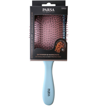PARSA Beauty Wet & Dry Paddle Brush dickes Haar blau rosa