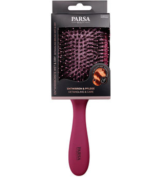 PARSA Beauty Wet & Dry Paddle Brush Pflege & Glanz beere rosa