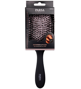 PARSA Beauty Wet & Dry Paddle Brush Pflege & Glanz schwarz