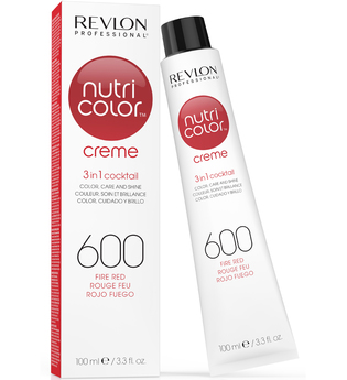 Revlon Professional Nutri Color Creme 600 Feuerrot Intensives warmes Knall-Rot, Tube 100 ml