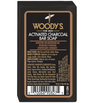 Woody's Activated Charcoal Bar Soap Körperseife 227.0 g