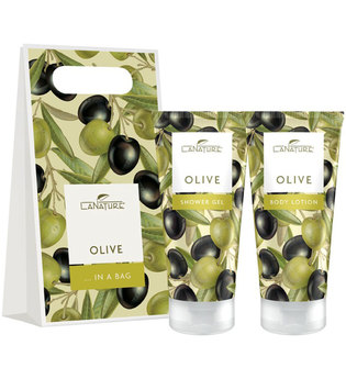 LaNature Geschenkset in Grifftasche groß Olive Pflegeset