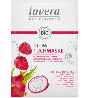 lavera Bio-Drachenfrucht & Bio-Himbeere Glow Tuchmaske Feuchtigkeitsmaske 21.0 ml