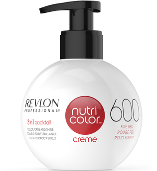 Revlon Professional Nutri Color Creme 600 Feuerrot Intensives warmes Knall-Rot, 270 ml